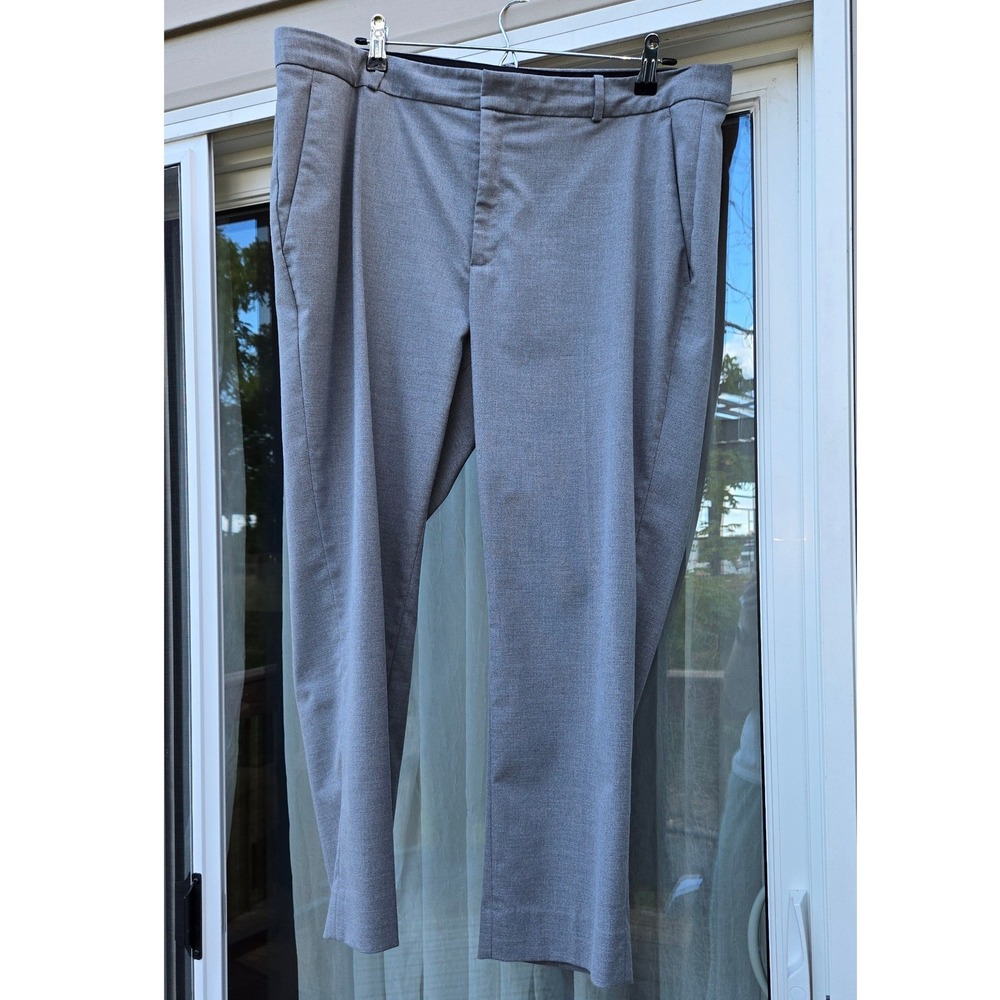 Banana Republic Ryan Curvy Straight Gray Mid Rise Ankle Pants Size 18